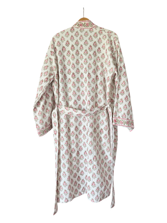 BATA ALGODÓN ALBORNOZ ESTAMPADO FLORAL 04