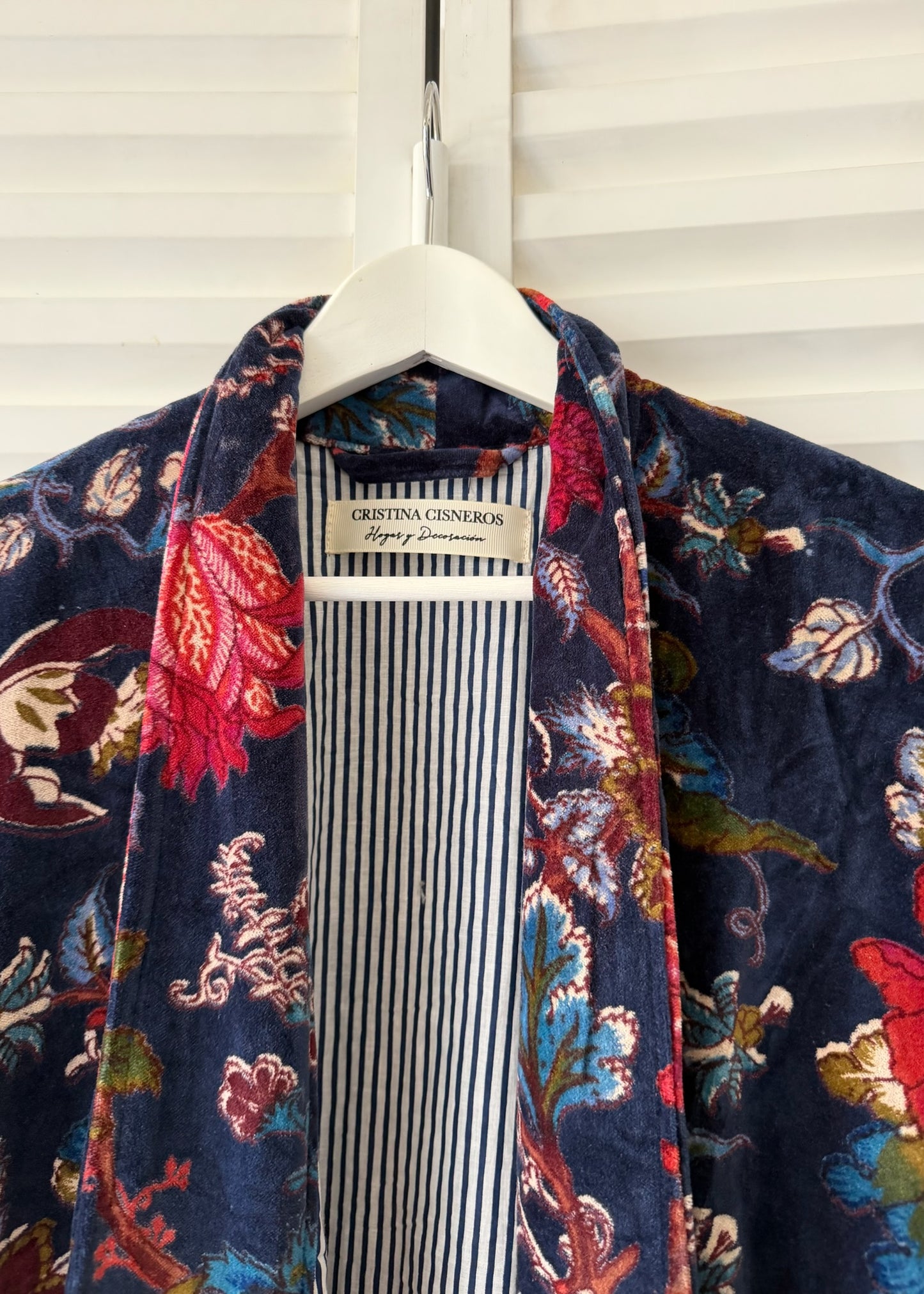KIMONO EN TERCIOPELO AZUL