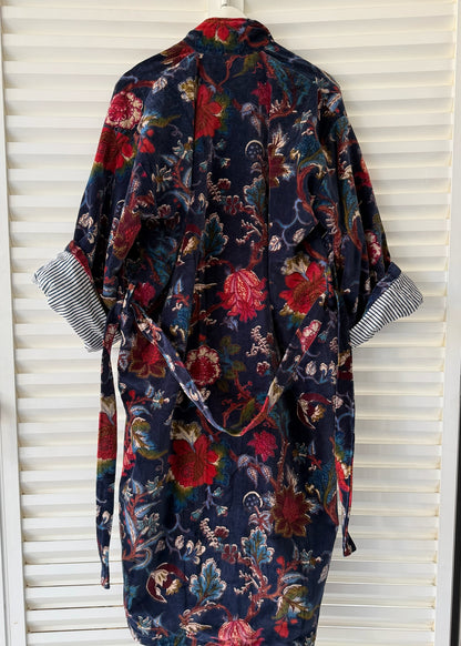 KIMONO EN TERCIOPELO AZUL