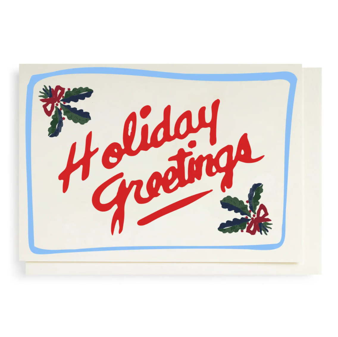 TARJETA DE FELICITACIÓN NAVIDEÑA HOLIDAY GREETINGS CON DISEÑO COLORIDO