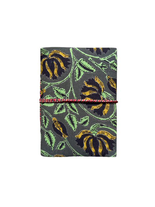 LINED NOTEBOOK IN WHITE GREEN GRAY