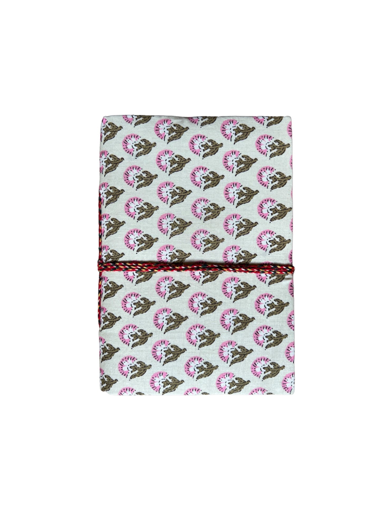 LINED NOTEBOOK IN WHITE PINK GREEN