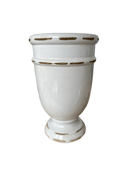 WHITE CERAMIC VASE