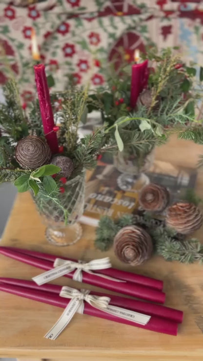 JARRON COPA CRISTAL BROCADO RUSTICO